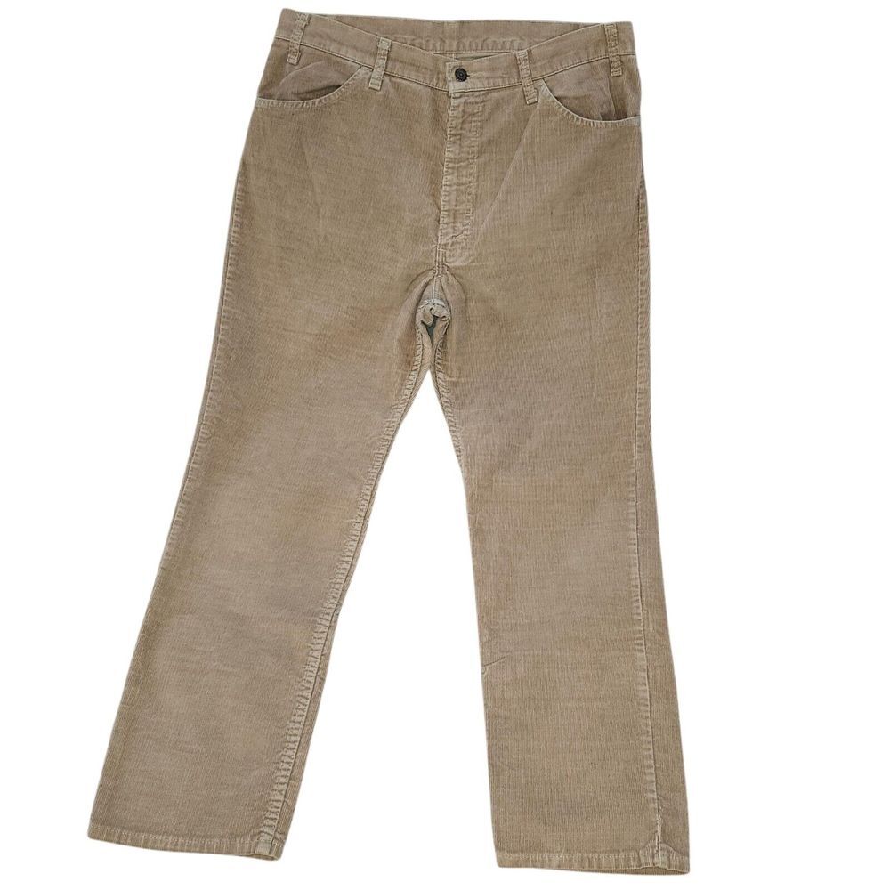 Vtg 90's Men's Levi's 515 White Tab Straight Leg Khaki Corduroy Pants Size 38x30